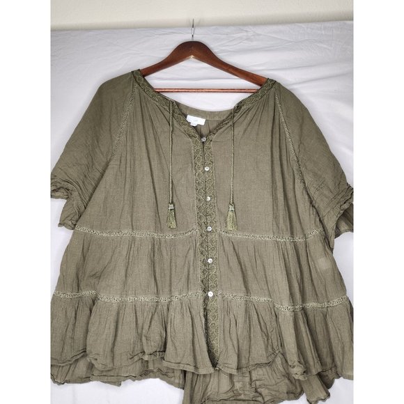 J.Jill Tops - J. Jill Boho Peasant blouse Size 2X